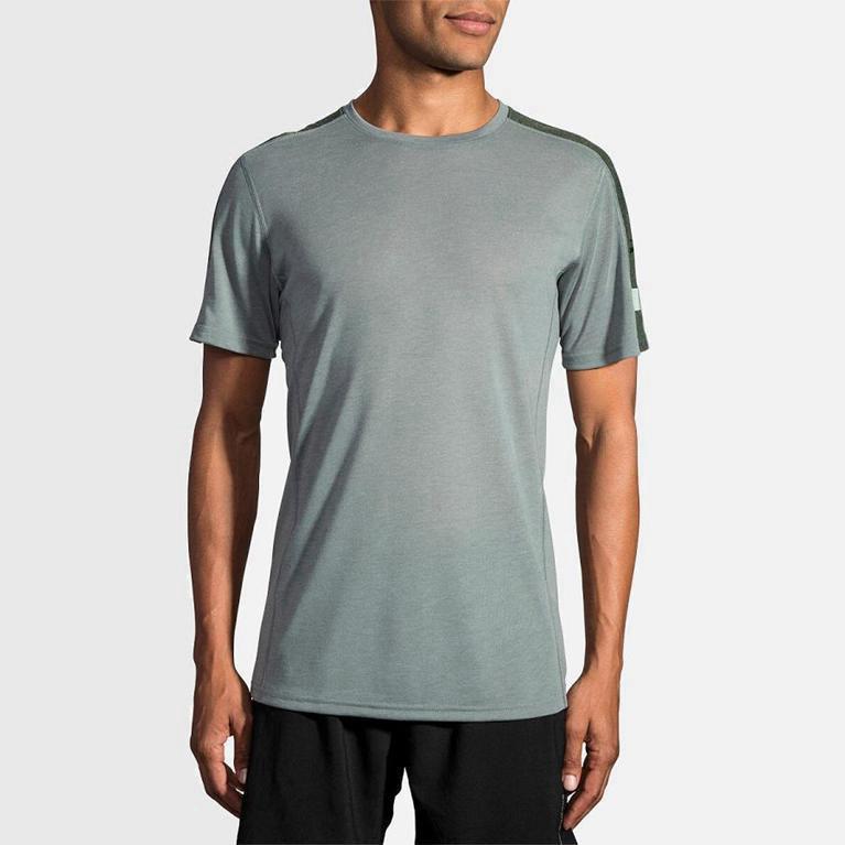 Brooks Distance - Camisetas Manga Corta Hombre - Gris (IF3728659)